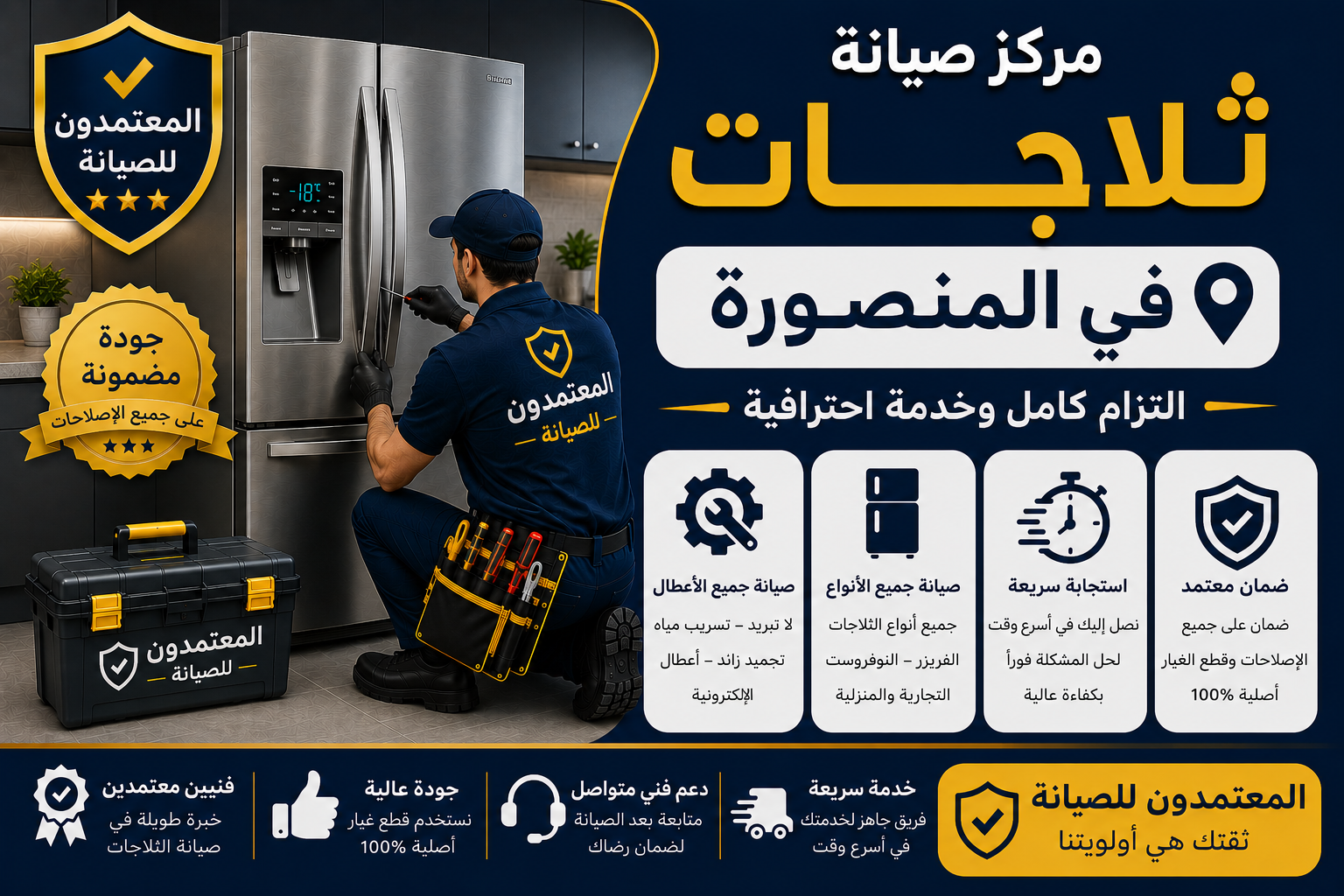 صيانة ثلاجات في المنصورة