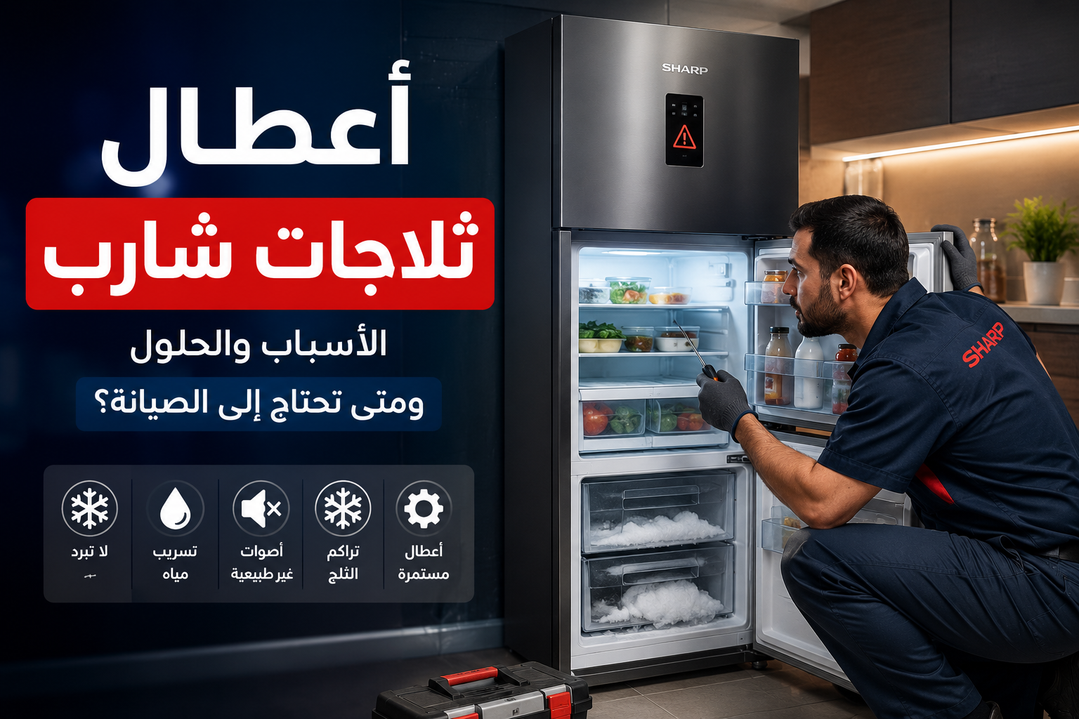 أعطال ثلاجات شارب