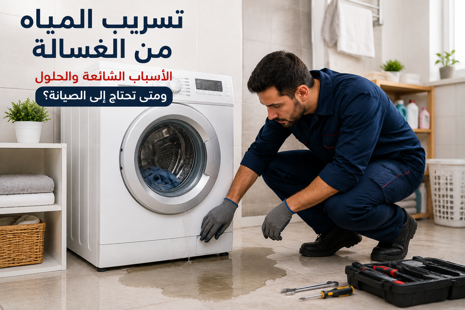 تسريب المياه من الغسالة