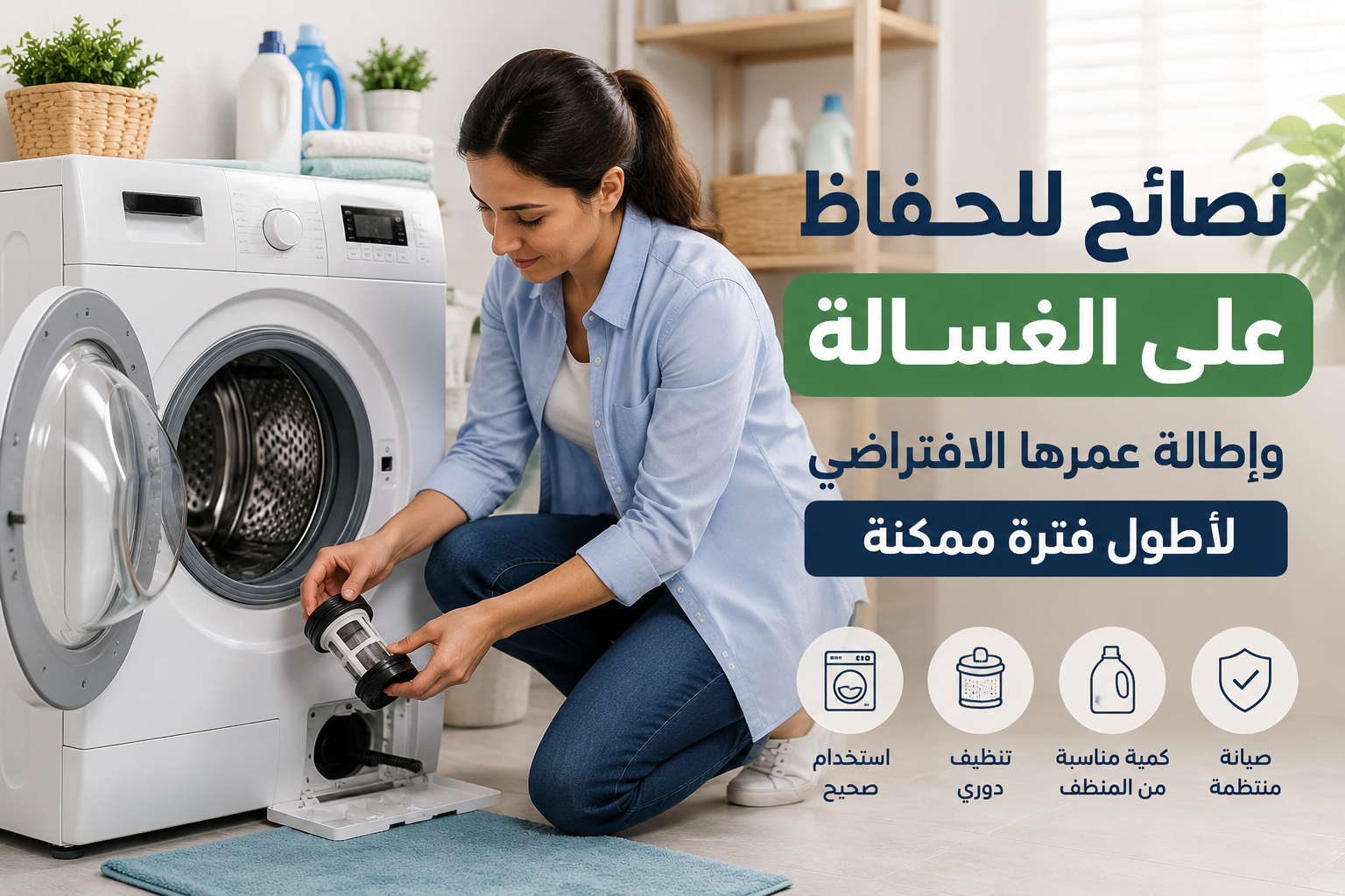 نصائح للحفاظ على الغسالة